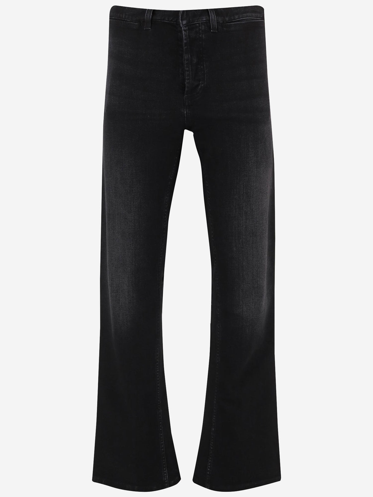Gucci Cotton Denim Jeans With Web Detail Black, view 5