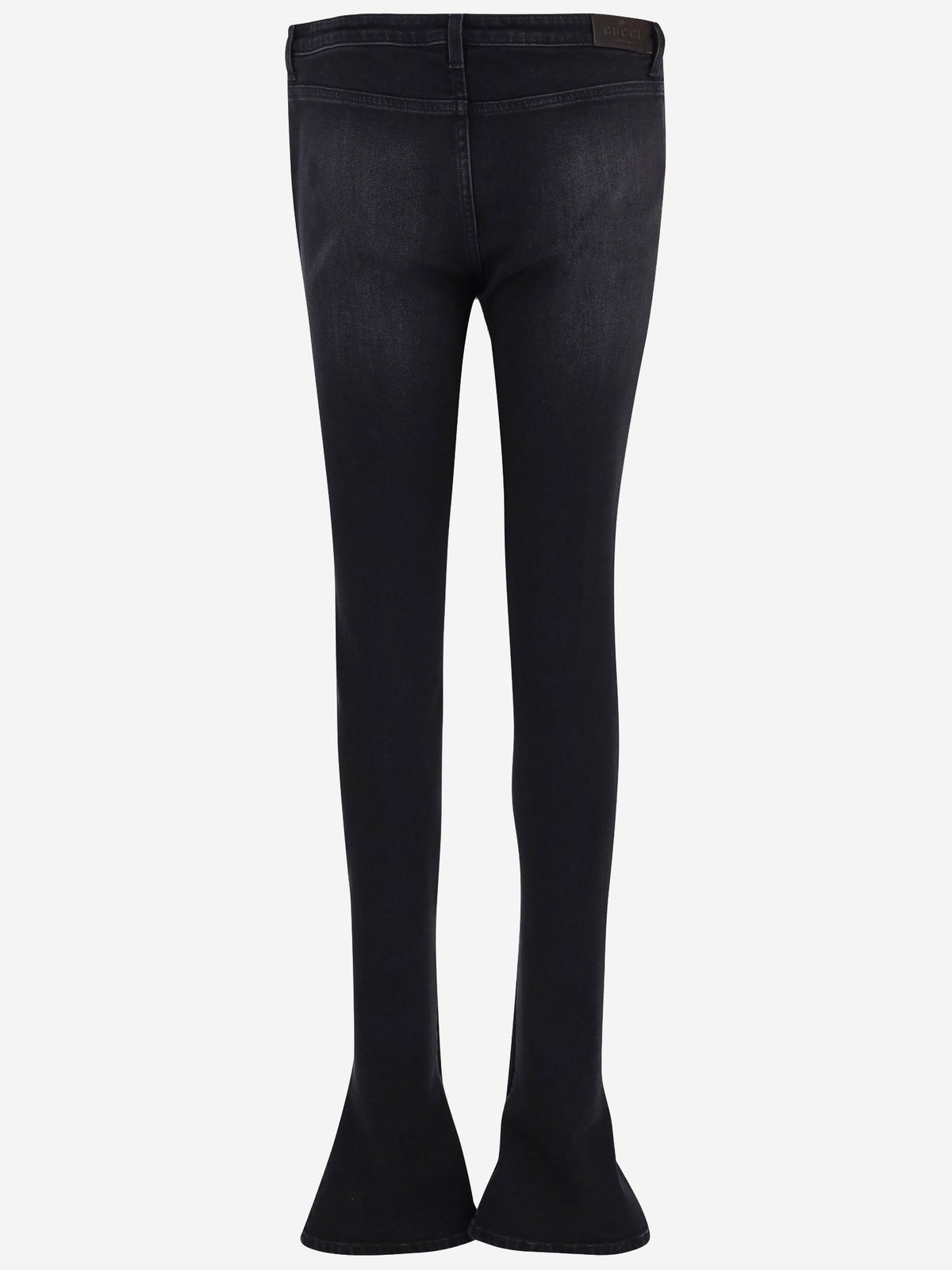 Flared Black Cotton Jeans
