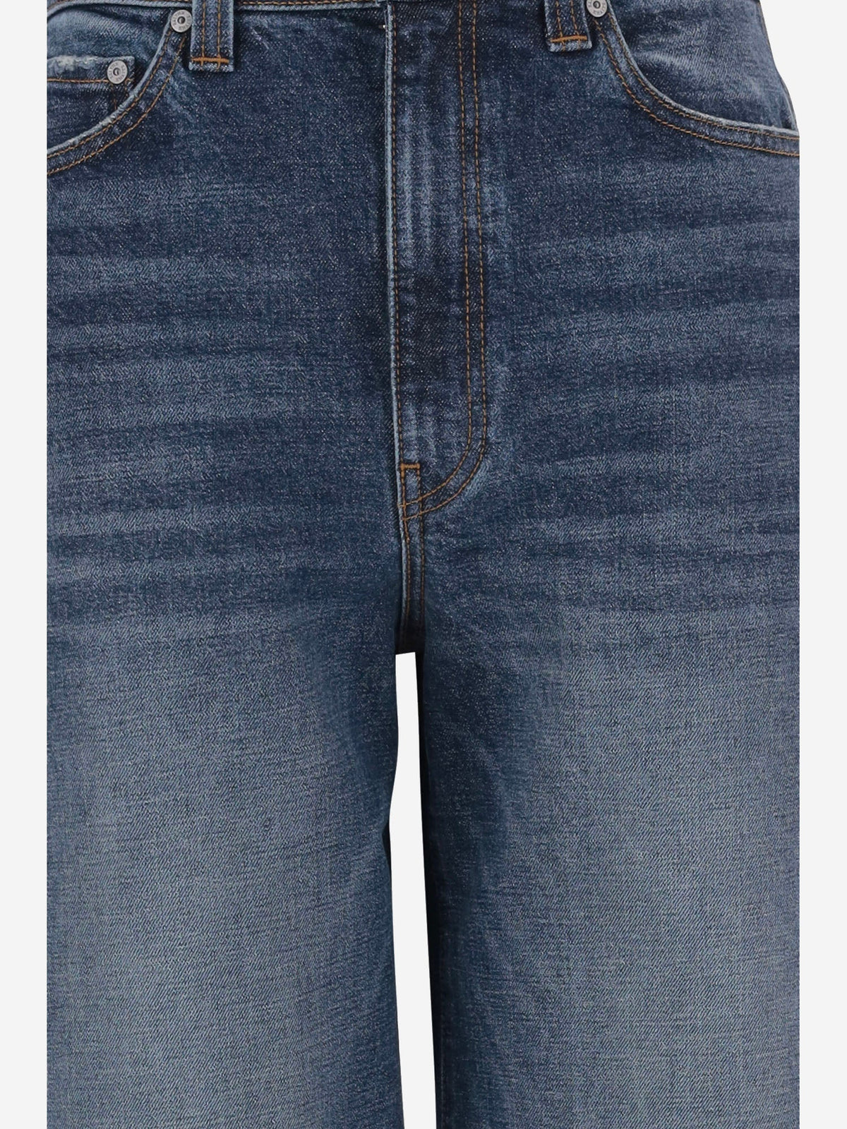 Khaite Stretch Cotton Denim Jeans, view 3