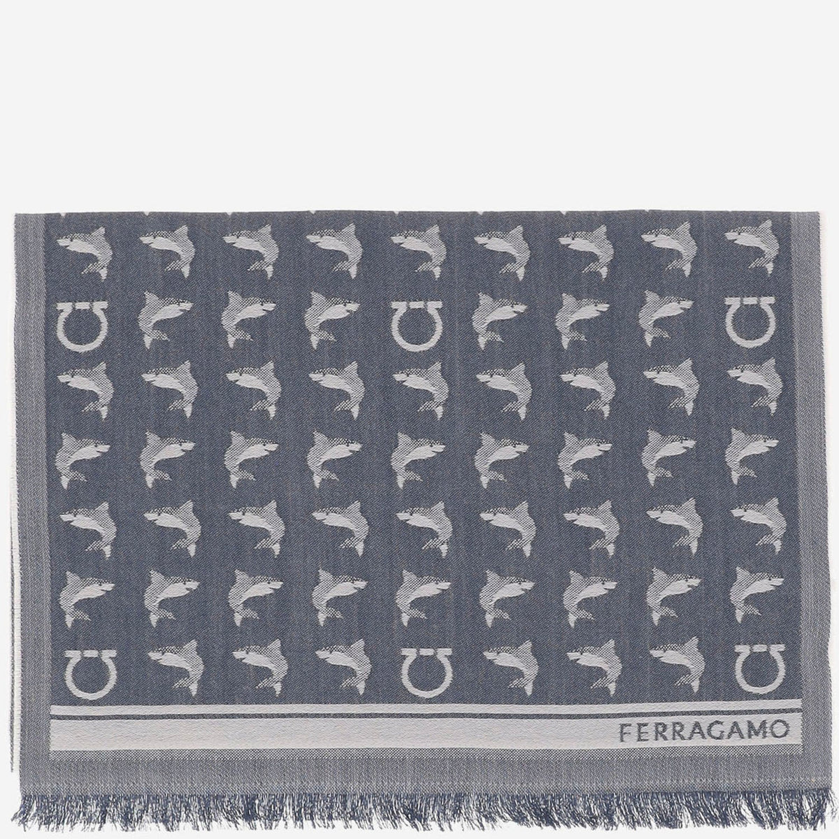 Scarf Washed Denim Wool
