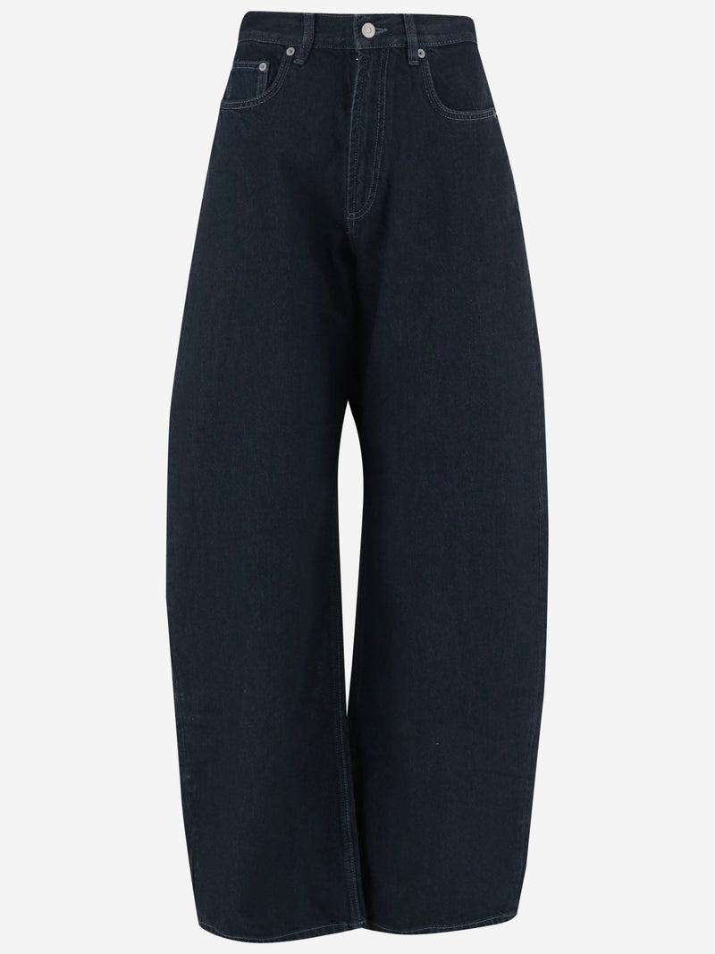 Wide-Leg Cotton Jeans