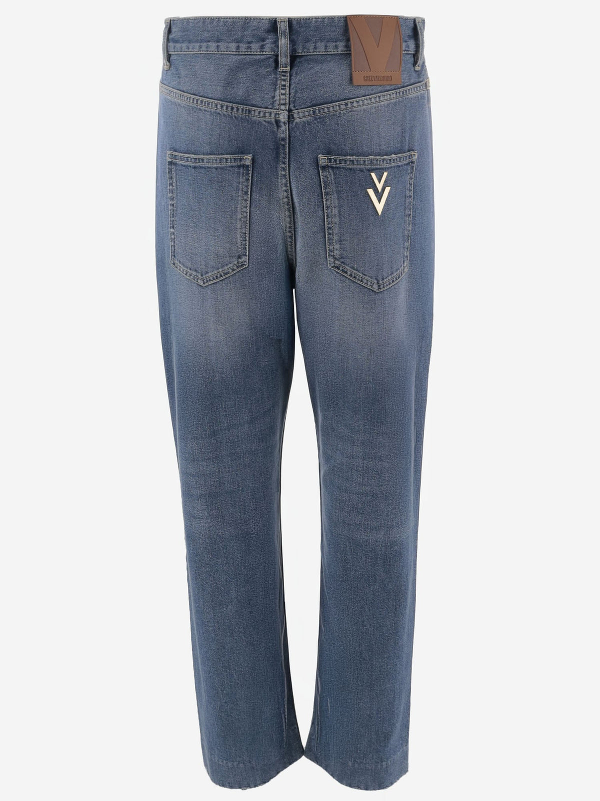 Straight Jeans in Washed Grey-Blue