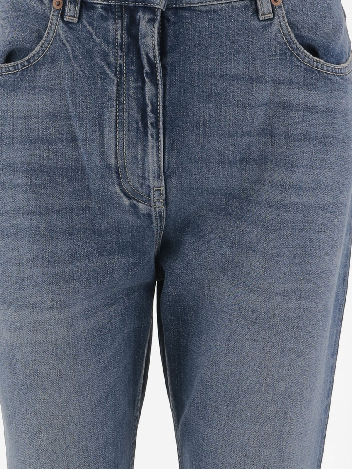 Straight Jeans in Washed Grey-Blue