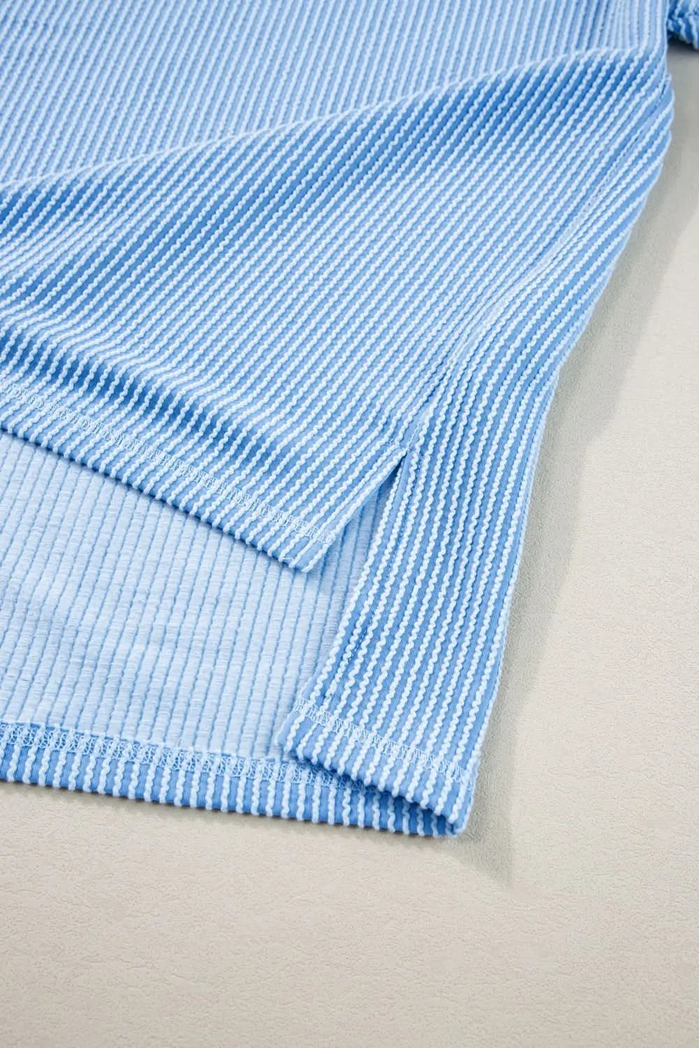 Love Salve Blue Corded Lounge Women's Set Daily Casual Outfit Soft Knit