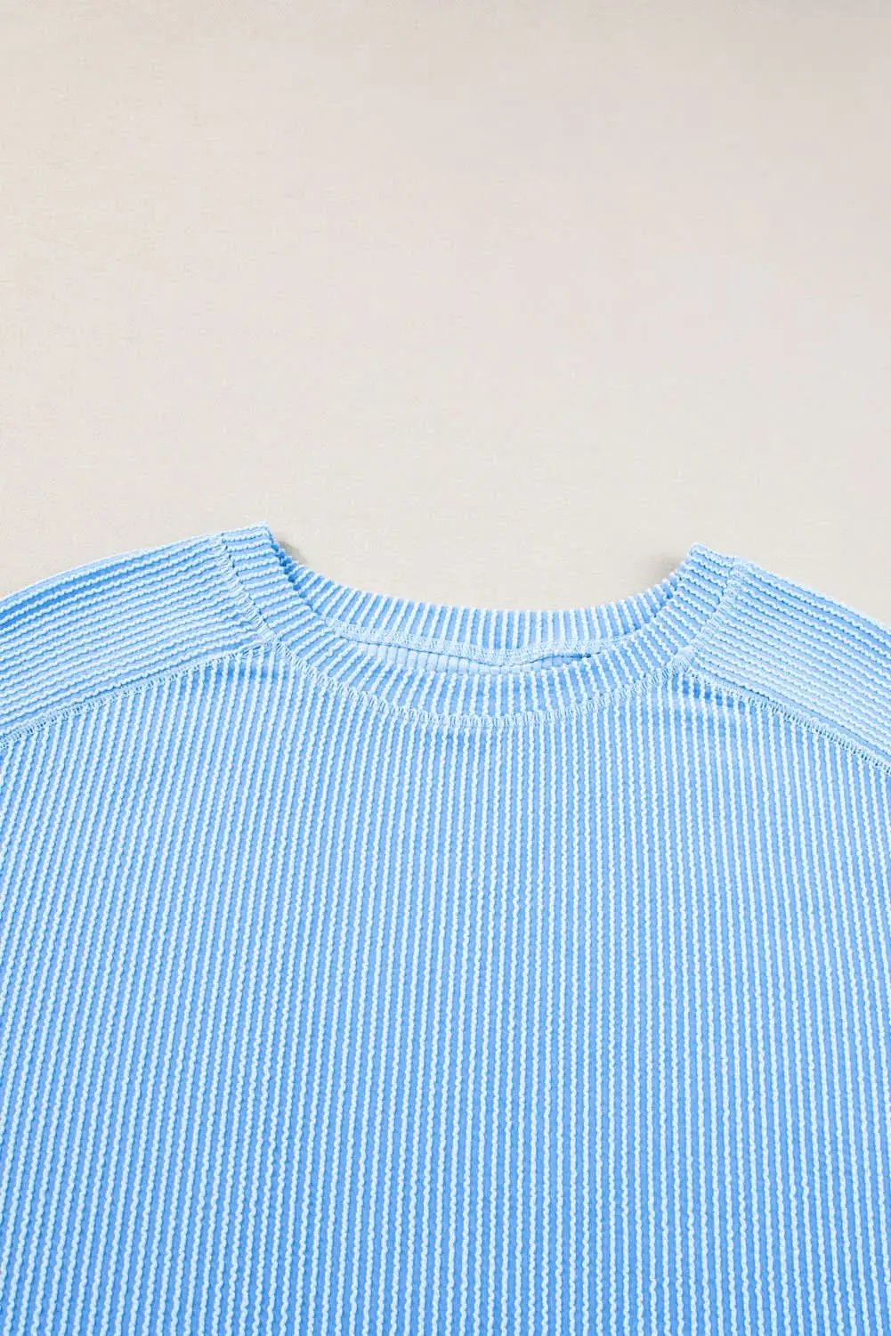 Love Salve Blue Corded Lounge Women's Set Daily Casual Outfit Soft Knit