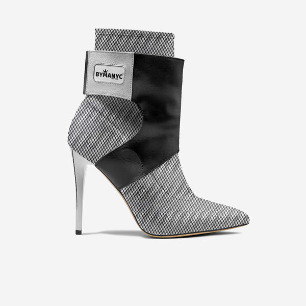 Limited Edition Vegan Stiletto Boots BYMANYC® New York Futurista Onyx