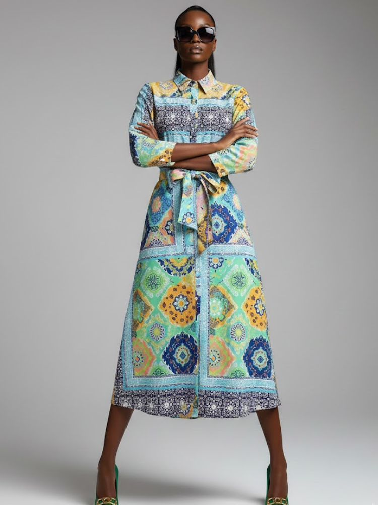 Long NOLITA Floral Print Dress Prêt-à-Porter BYMANYC ® New York