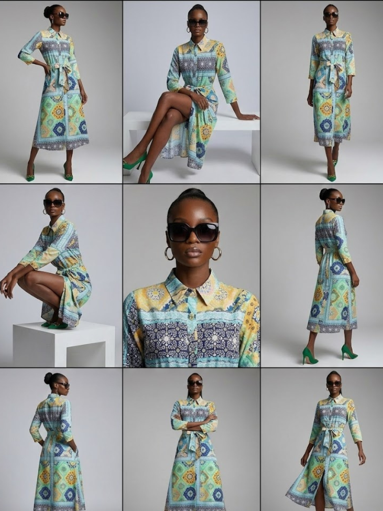 Long NOLITA Floral Print Dress Prêt-à-Porter BYMANYC ® New York