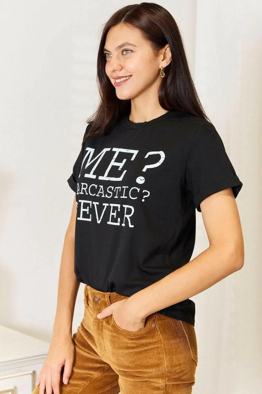 Trendsi Love Letter Tee Women's Casual Top Chic Print Round Neck Soft