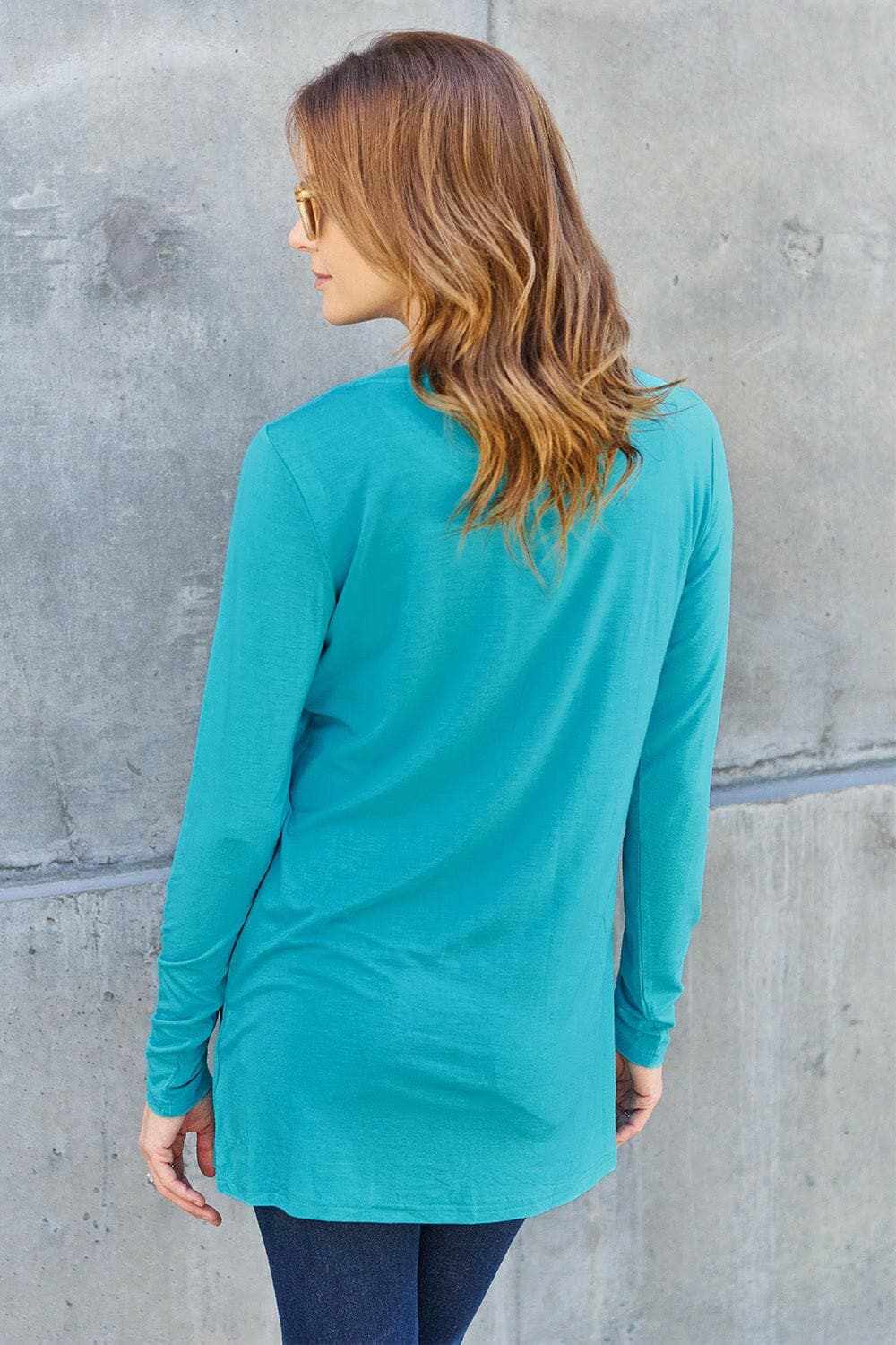 Trendsi TIKTOK - Luxe long sleeve top with pockets