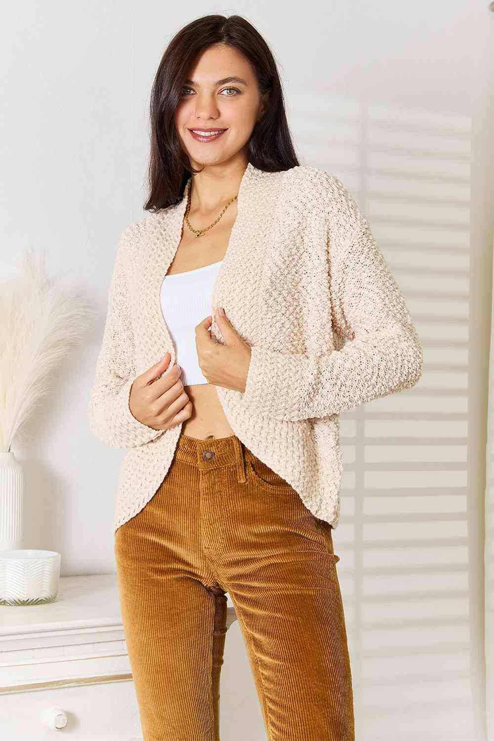 Cardigan - Luxurious Knit - Open Front Cozy Layer