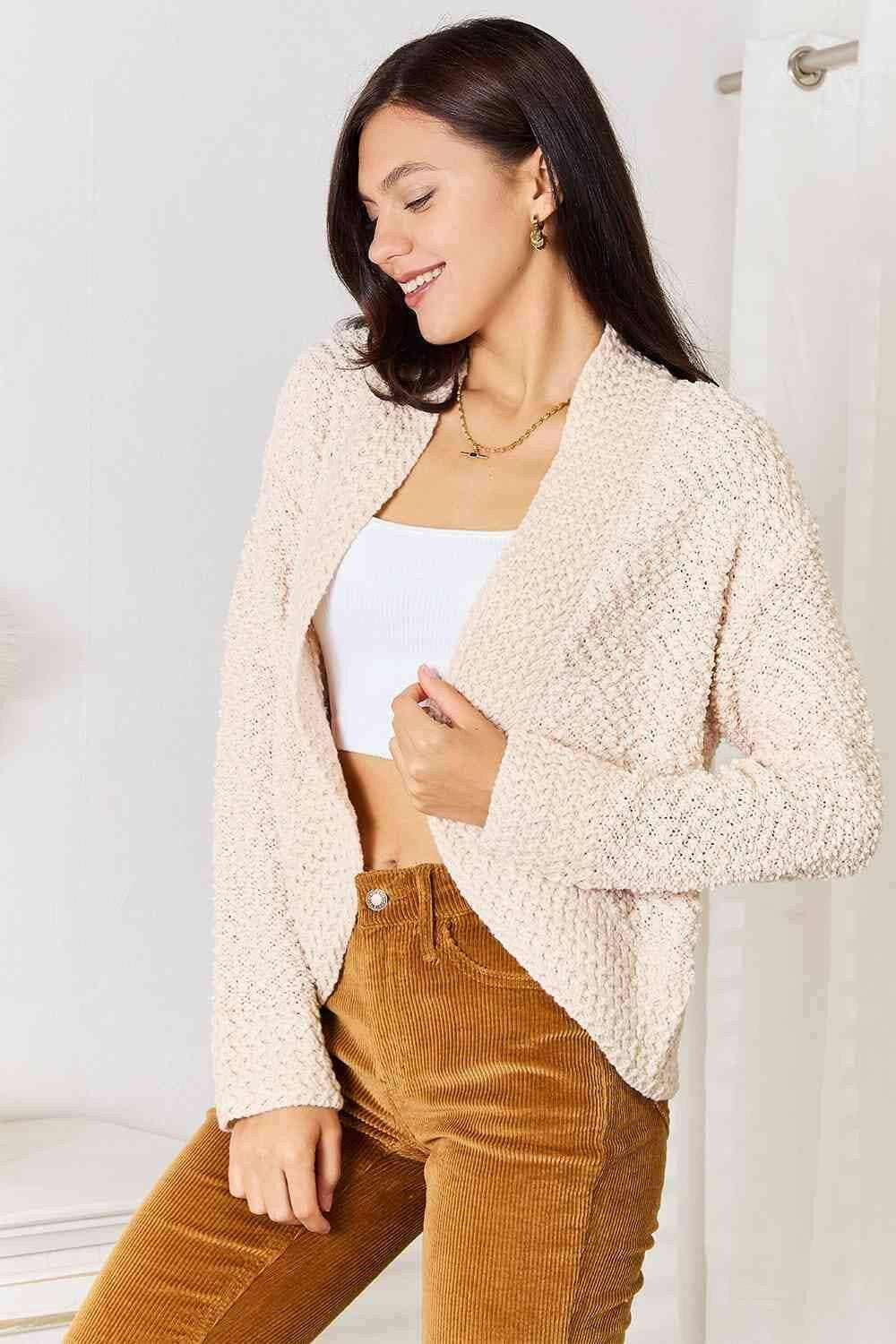 Cardigan - Luxurious Knit - Open Front Cozy Layer