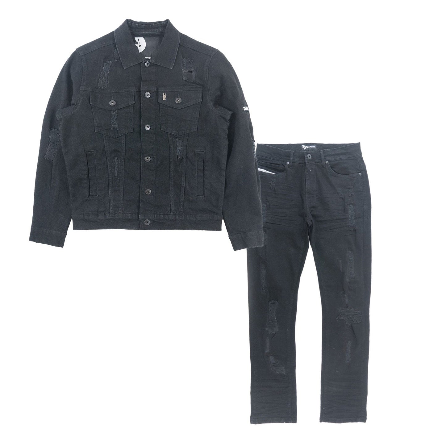 M1079 Moreli Denim Jacket - Jet Black