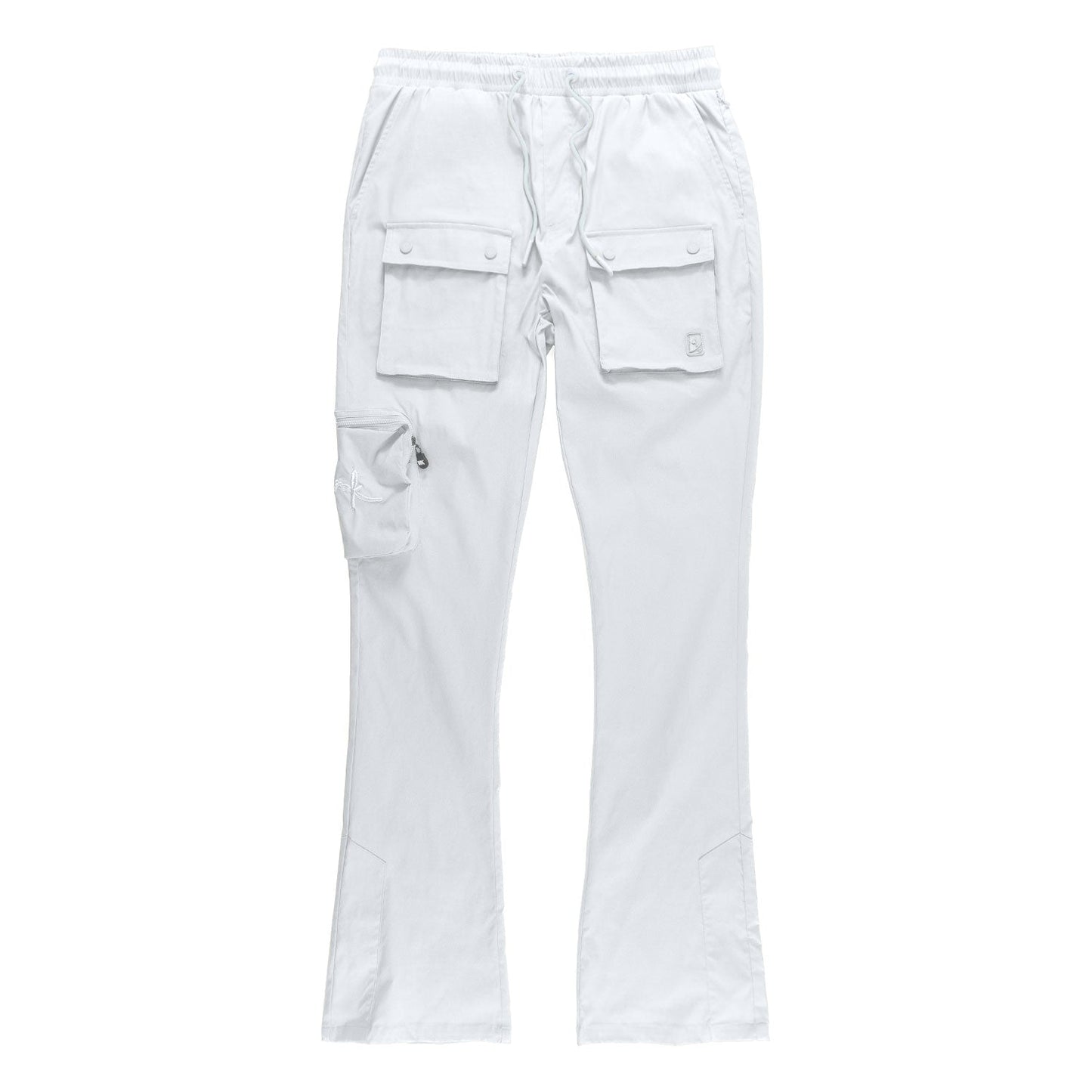 M1625 Sartoni Nylon Stacked Pants - White