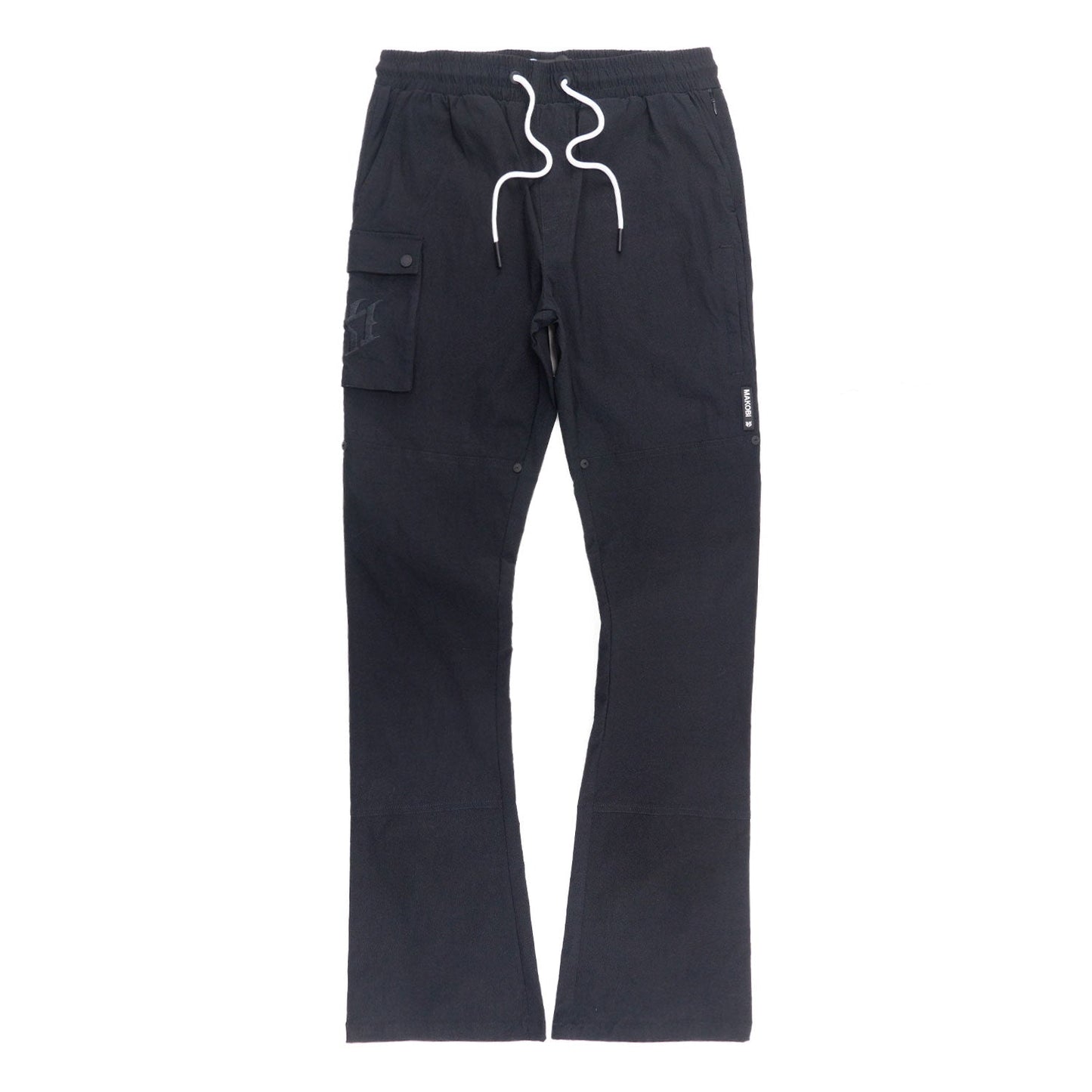 Nylon Pants | M1634 Adorni Stacked - Black