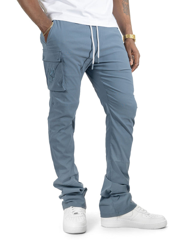 Nylon Pants | M1634 Adorni Stacked - Midnight Blue