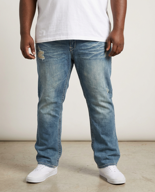 Jeans | M1826 Makobi Premium Washed Pants - Medium Blue