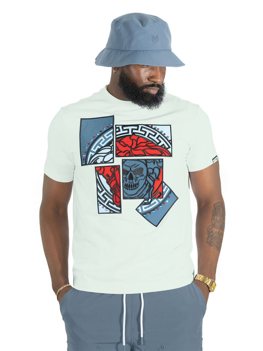 Jersey Shirt | M193 Bianco Medusa Tee - White Blue