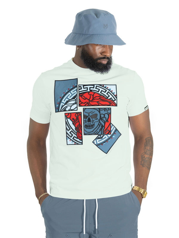 Jersey Shirt | M193 Bianco Medusa Tee - White Blue