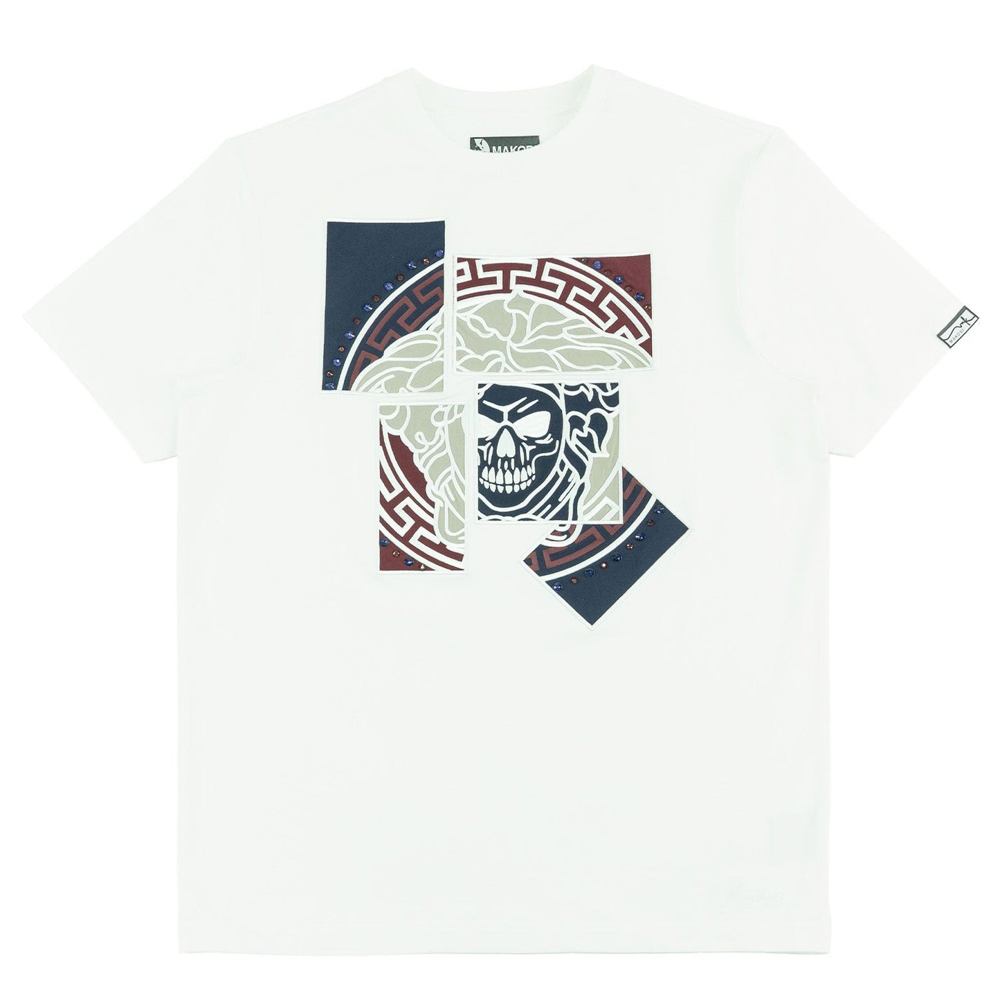 Jersey Shirt | M193 Bianco Medusa Tee - White Navy