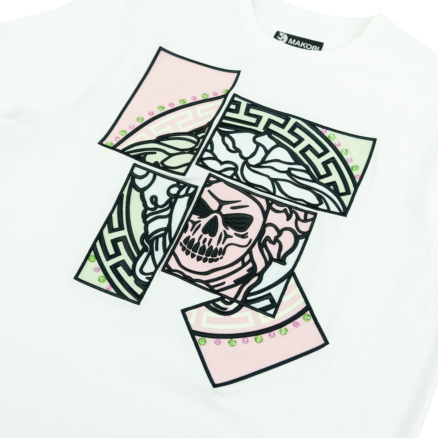 Jersey Shirt | M193 Bianco Medusa Tee - White Pink