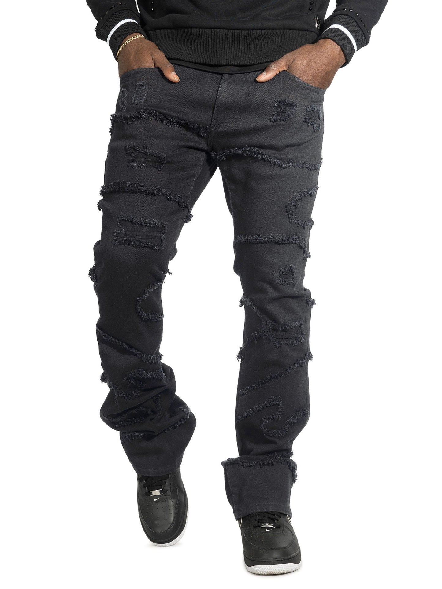 Stacked Pants |M1984 Pastoni Jeans -  Jet Black