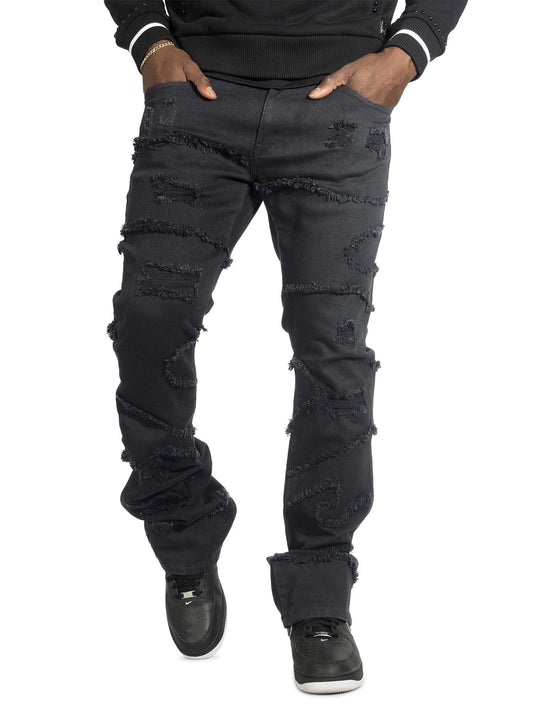 Stacked Pants |M1984 Pastoni Jeans -  Jet Black