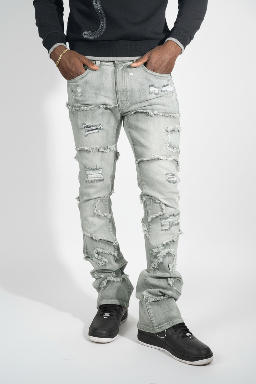 Stacked Pants |M1984 Pastoni Jeans - Gray