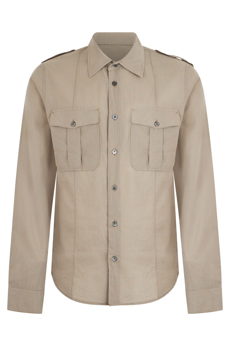 OUR LEGACY Long-Sleeve Cotton Gauze Shirt Beige