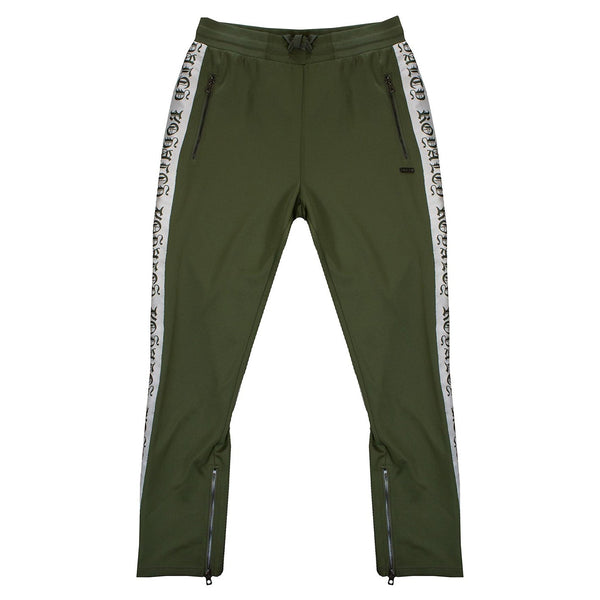 M2799 Makobi Royalty Track Pants - Olive/Natural