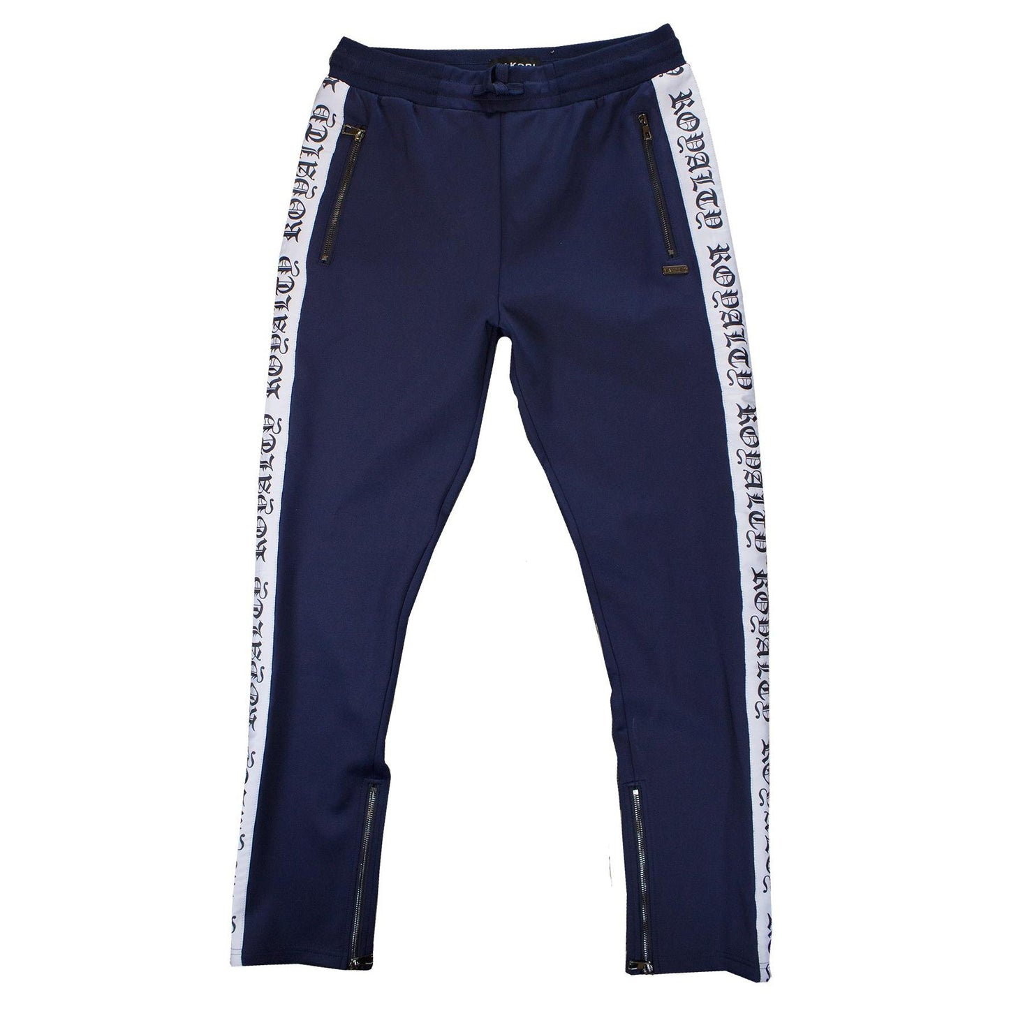 M2799 Makobi Royalty Track Pants - Navy/Natural