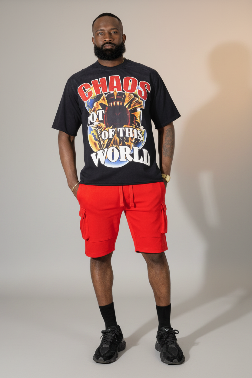M318 Chaos Oversized T-shirt - Black