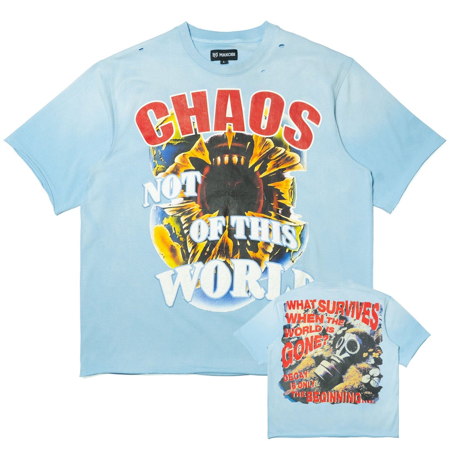 M318 Chaos Oversized T-shirt - Blue