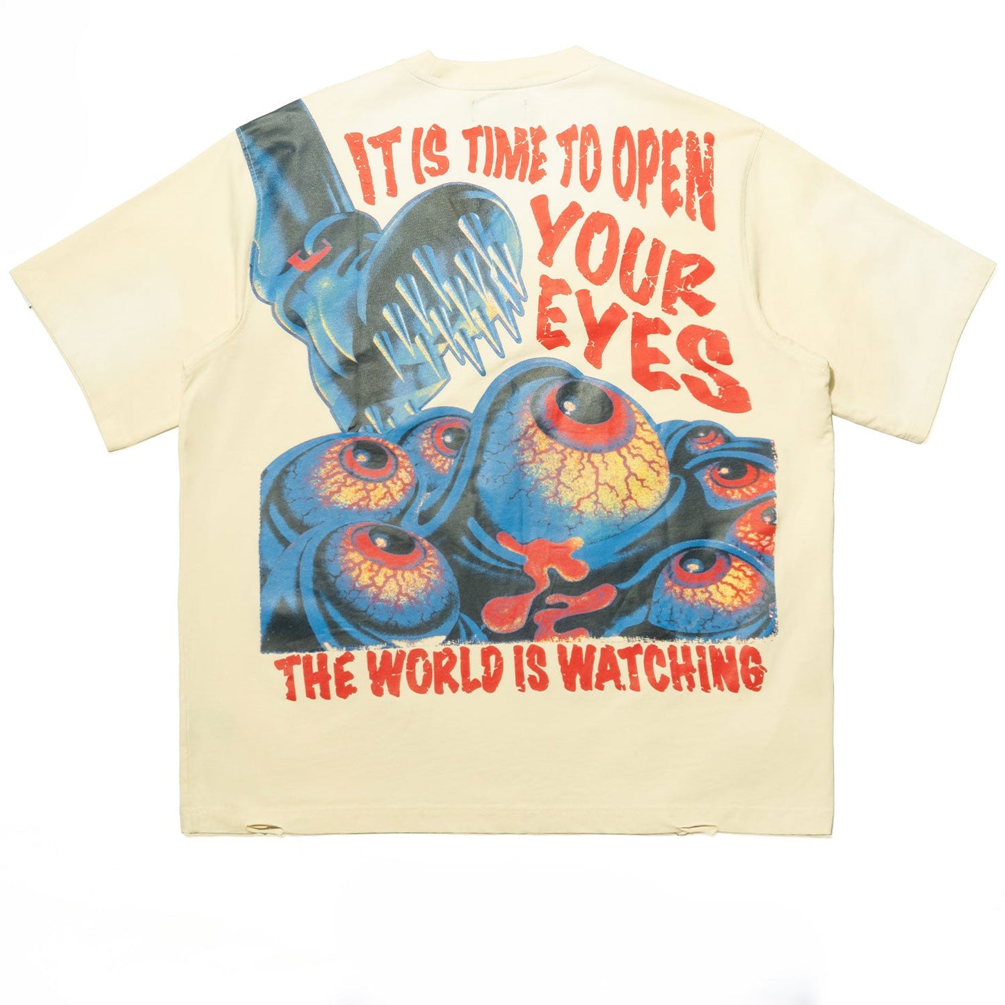 M360 The World is Watching Oversized T-shirt - Natural