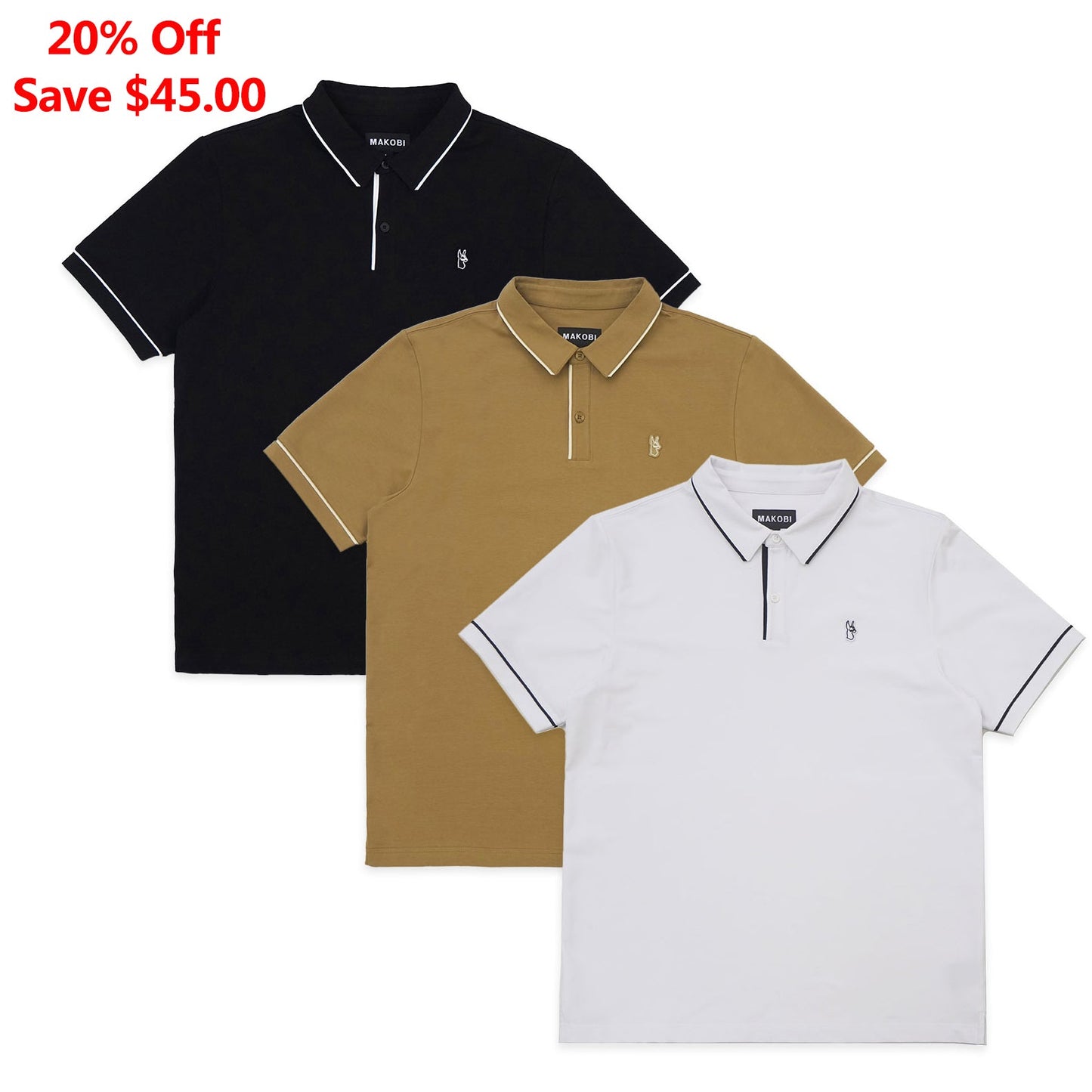 Tee | M383 Luciano Polo Shirt Set of 3