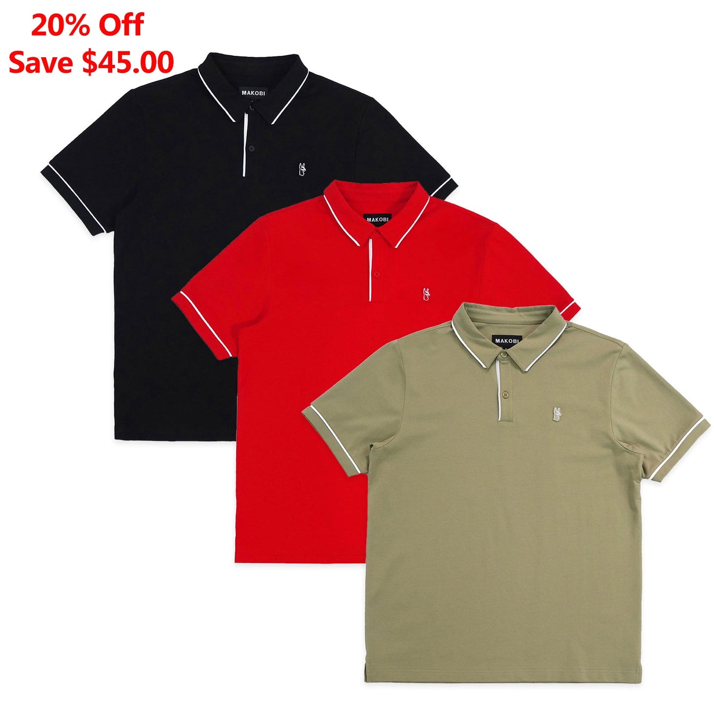 Tee | M383 Luciano Polo Shirt Set of 3
