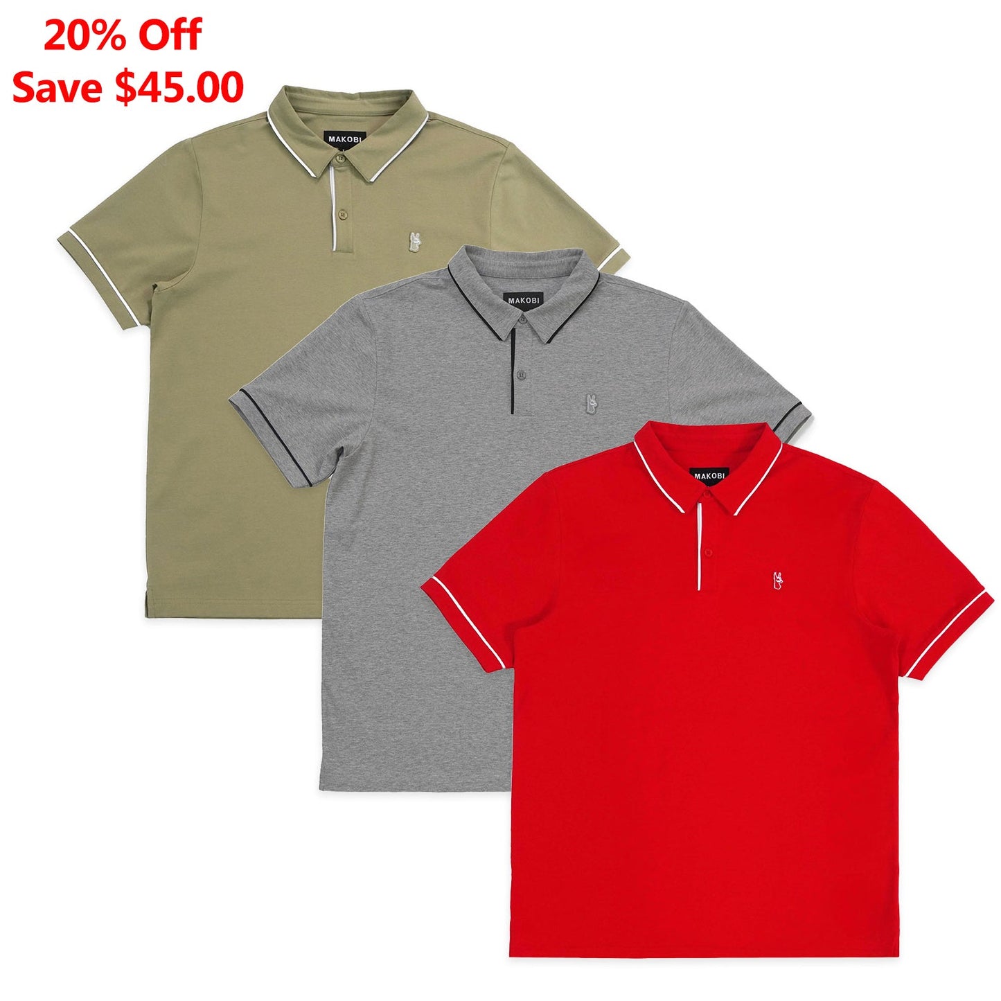 Tee | M383 Luciano Polo Shirt Set of 3