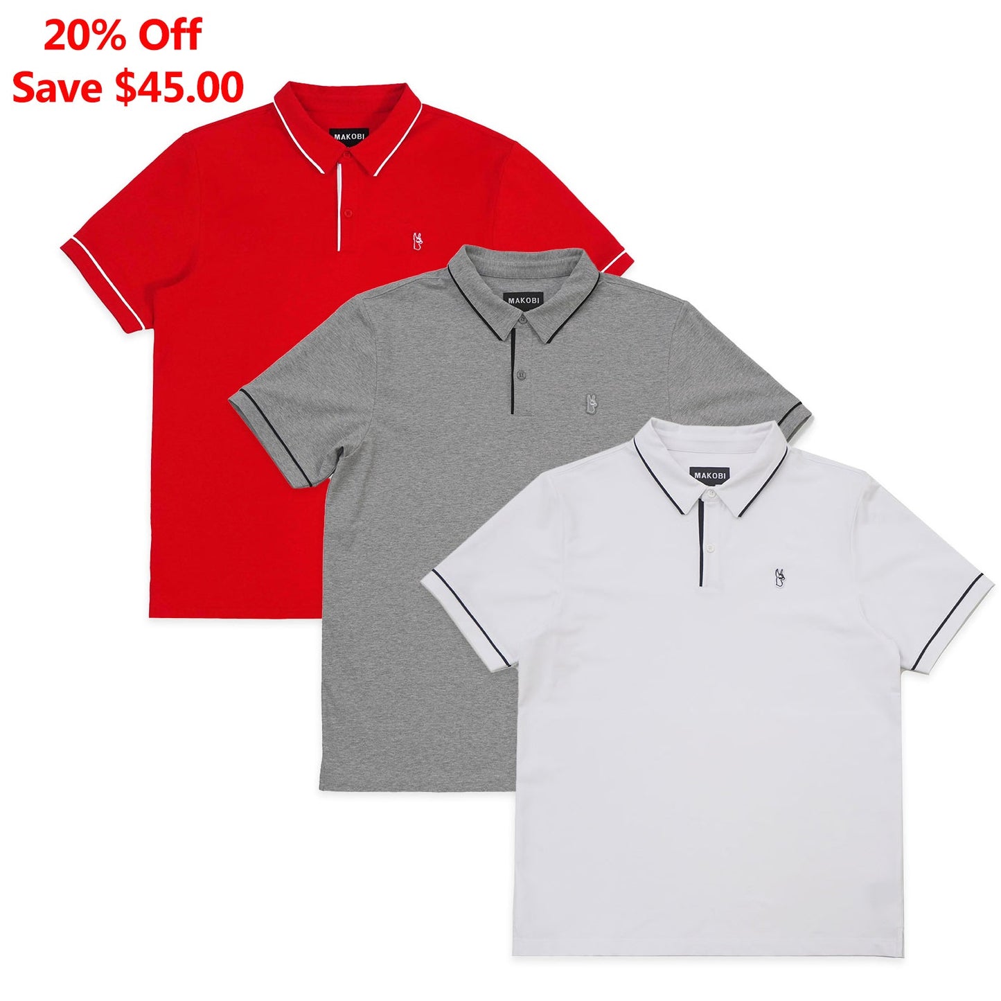 Tee | M383 Luciano Polo Shirt Set of 3