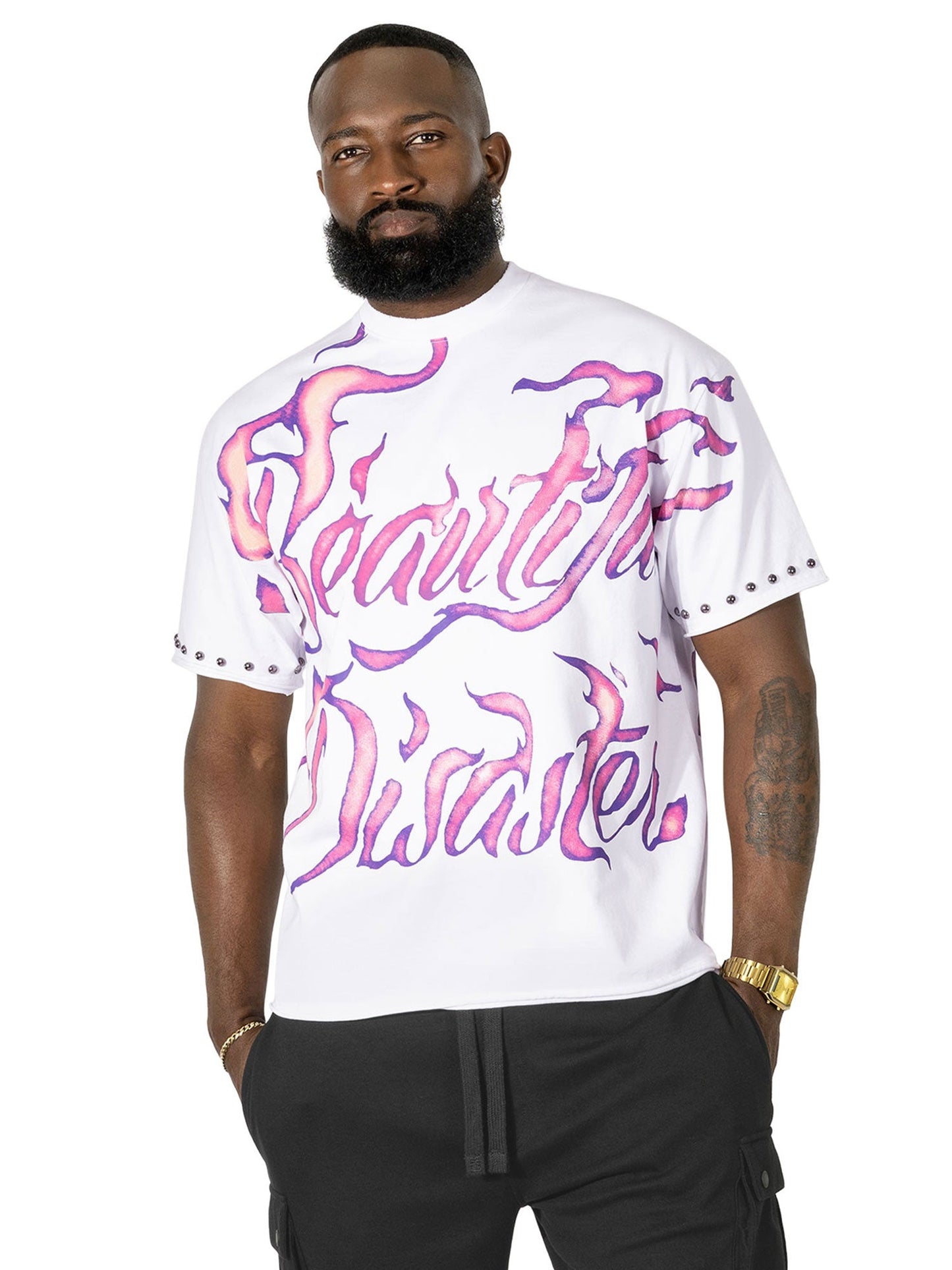 Jersey Shirt | M391 Beautiful Disaster Boxed Tee - White