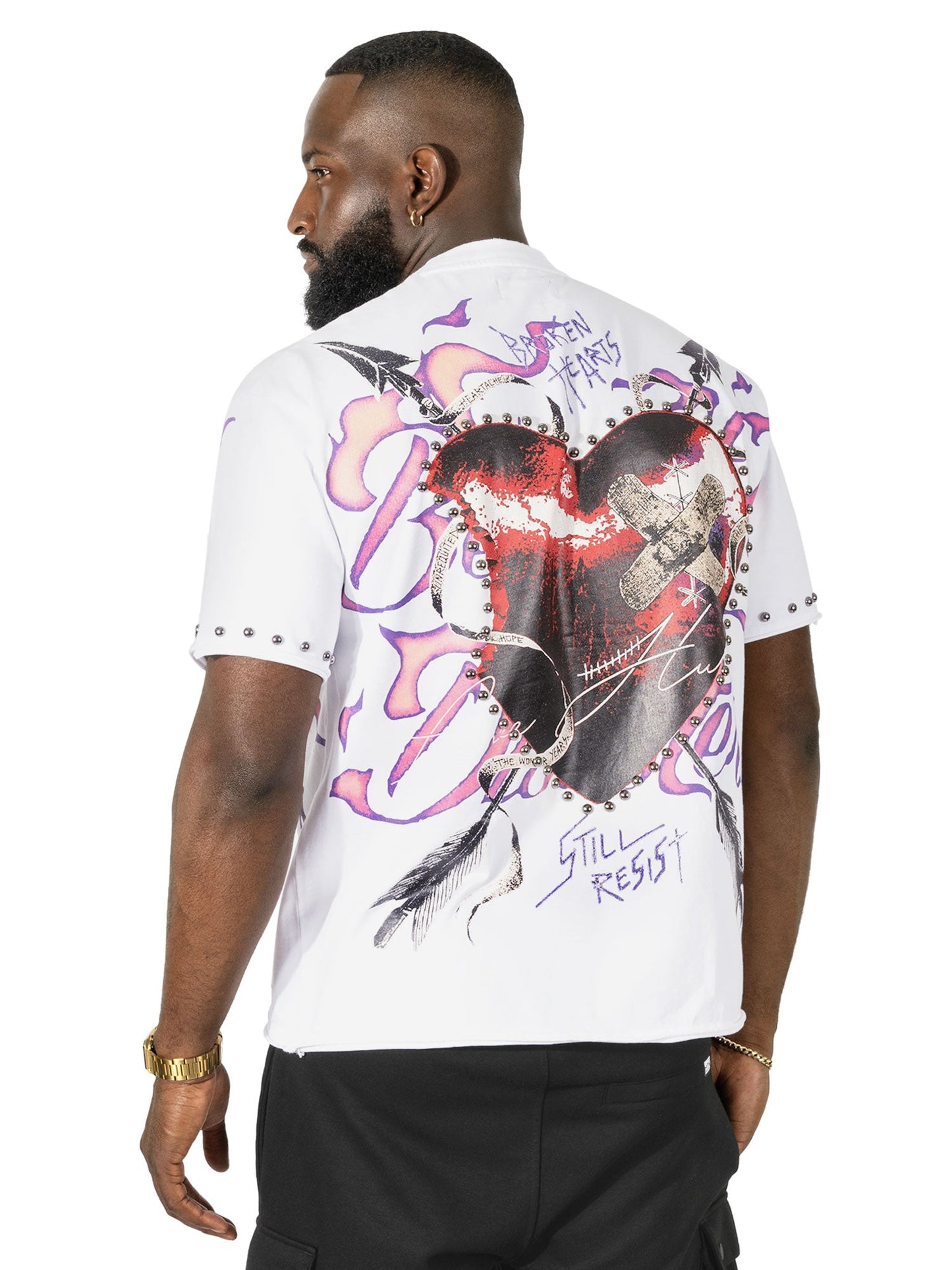 Jersey Shirt | M391 Beautiful Disaster Boxed Tee - White