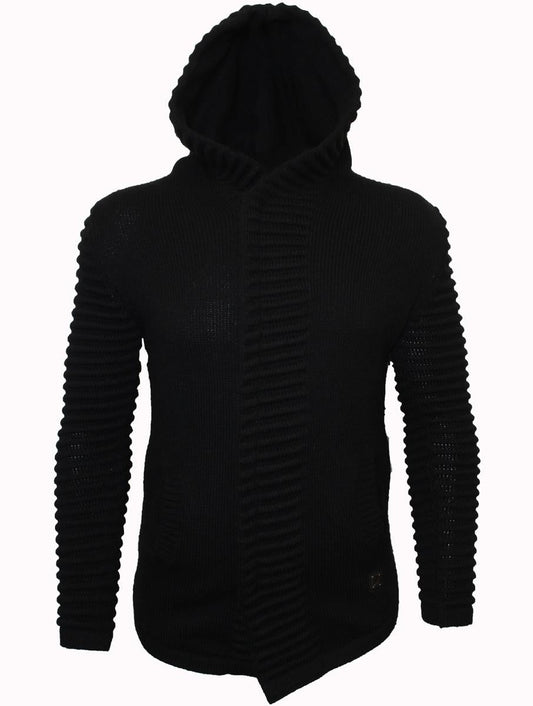 M4215 Makobi Ribbed Elongated Sweater - Black
