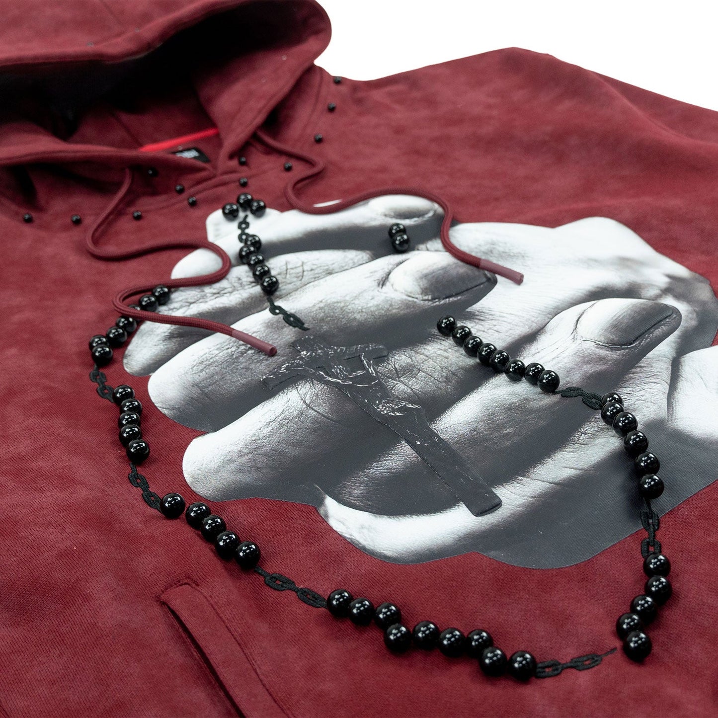 Fleece Hoodie | M4225 Rosario pull Over - Bugundy