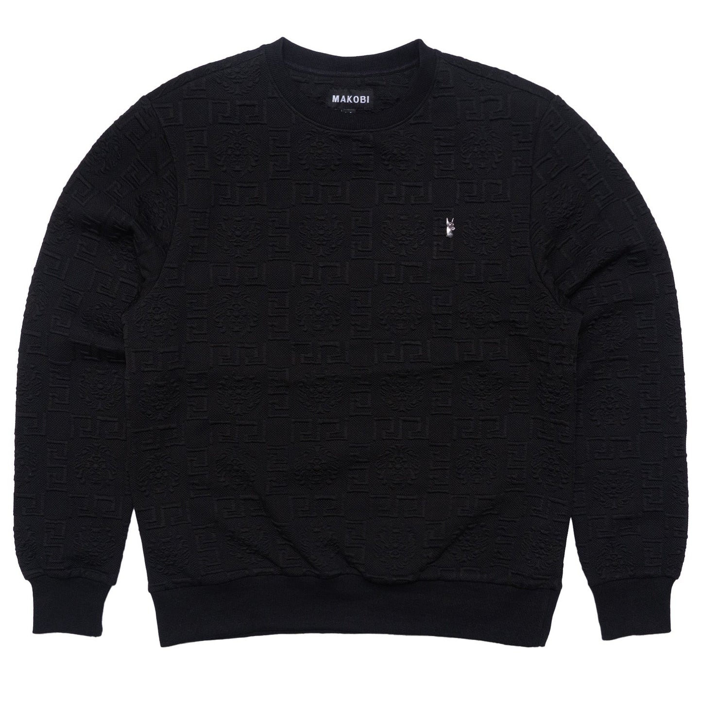 M4232 Bianchi Jacquard Crewneck Sweatshirt - Black