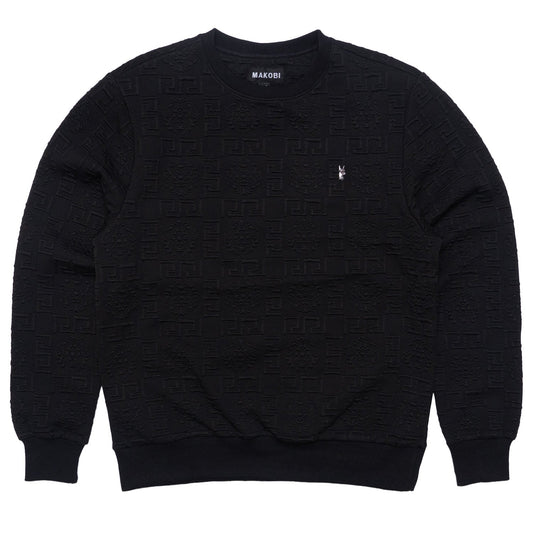 M4232 Bianchi Jacquard Crewneck Sweatshirt - Black