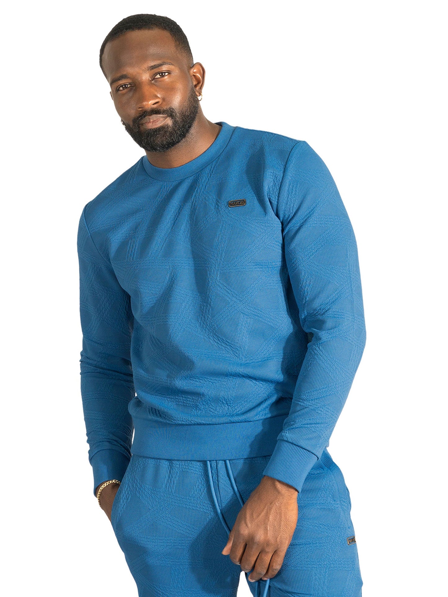 Set | M4247 Bernardi Crewneck Set - Blue