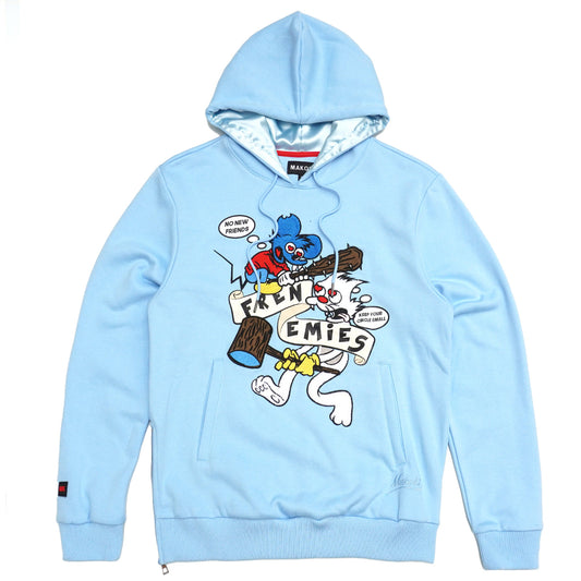 M4261 Frenemies Fleece Hoodie - Blue
