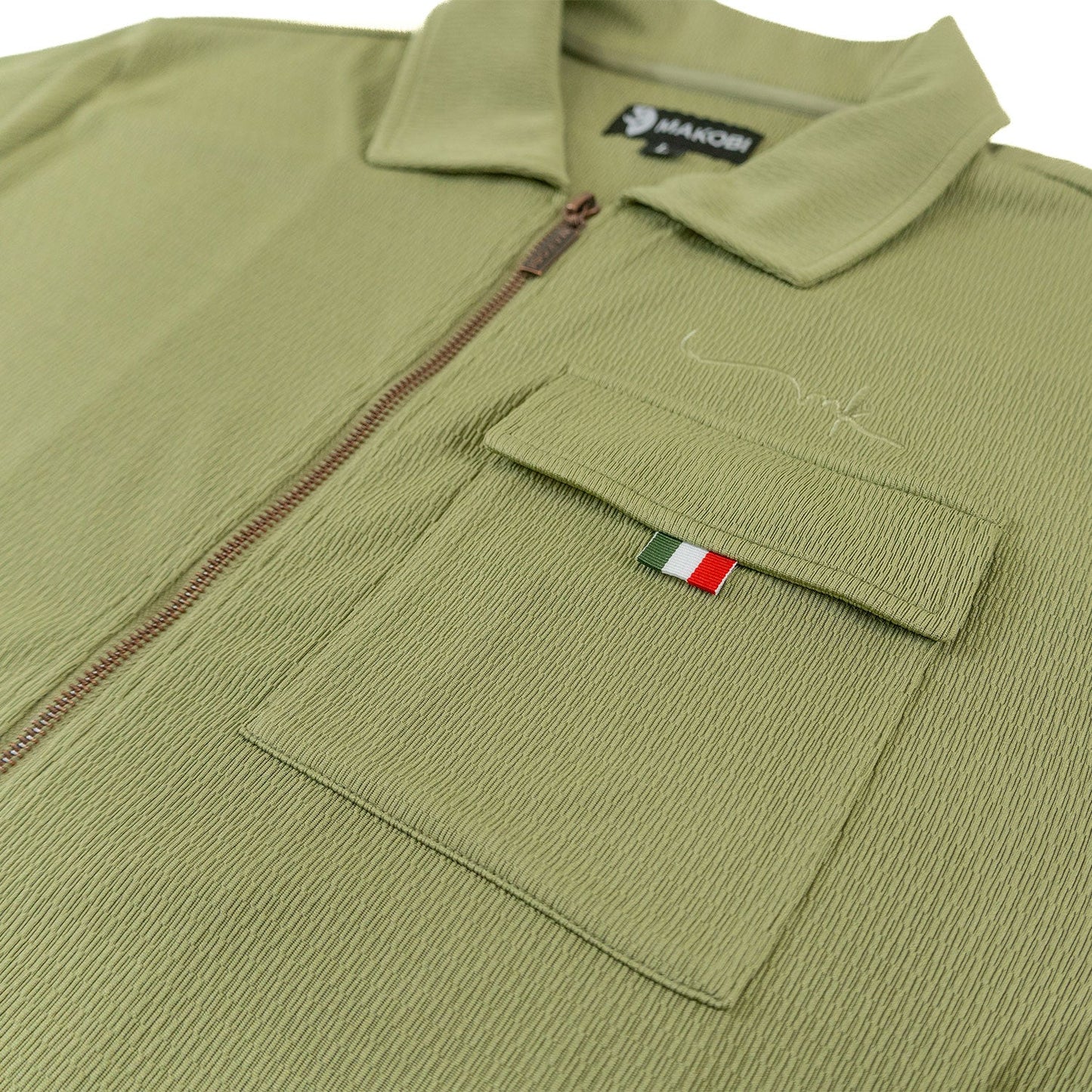 M428 Moreli Knit Short Sets - Olive