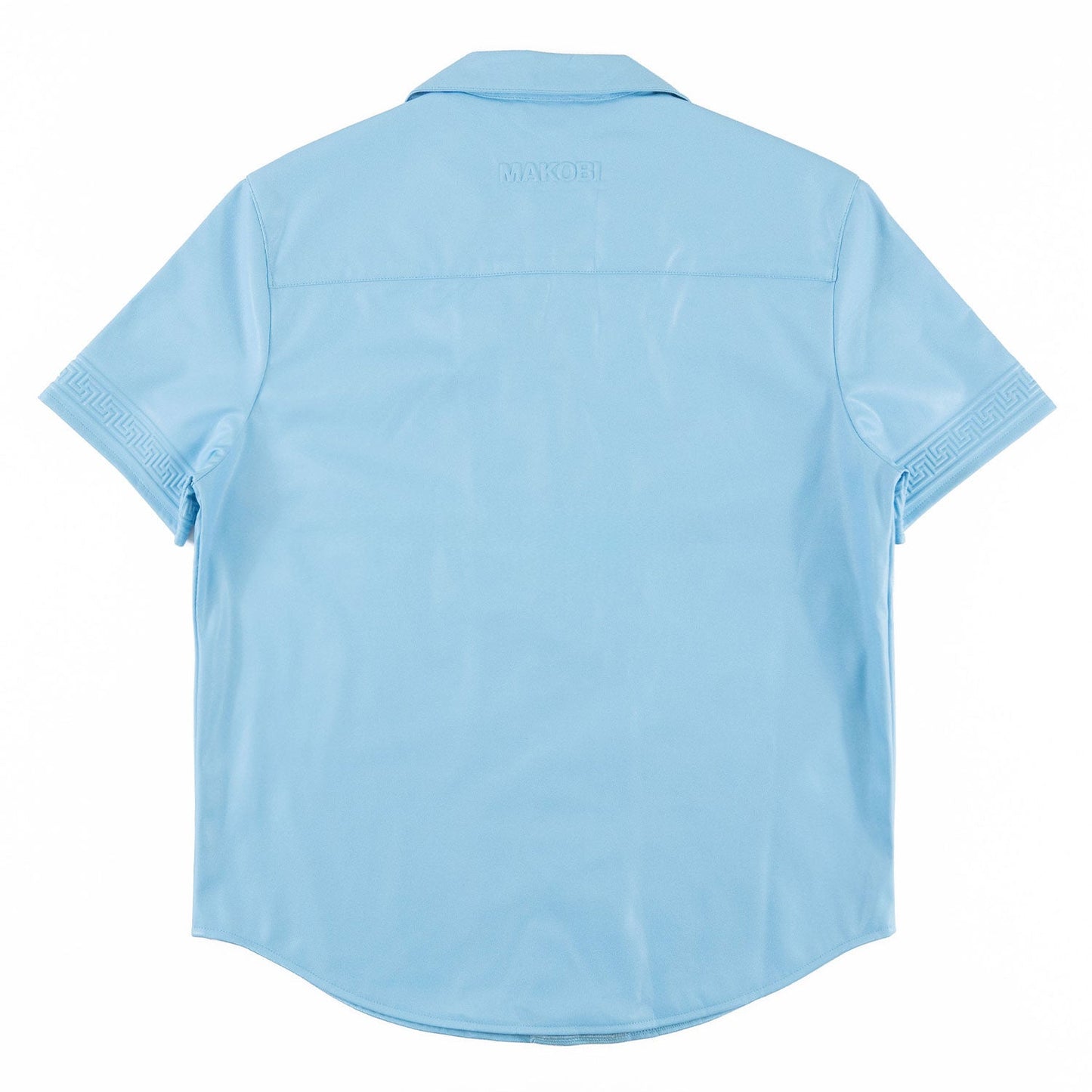 M429 Bellucci Vegan Leather Shirt - Blue