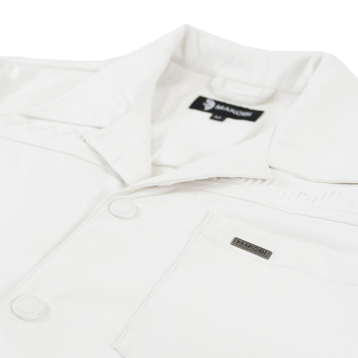 M429 Bellucci Vegan Leather Shirt - White