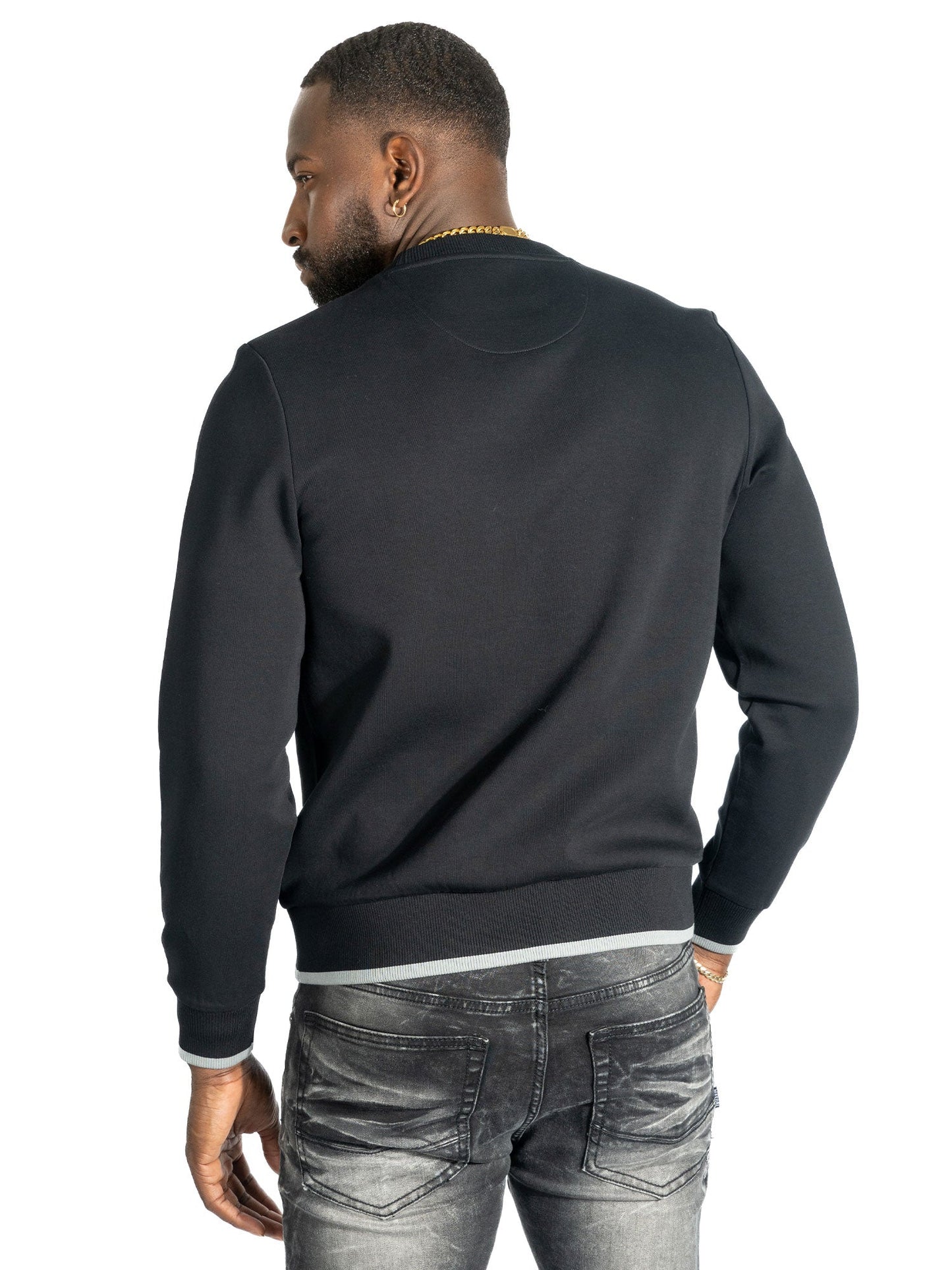 Sweatshirt | M4355 Lorenzo MK Crewneck - Black
